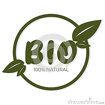 Bio sign. Bio icon. 3D bio sign. Vector illustration Vector Illustration